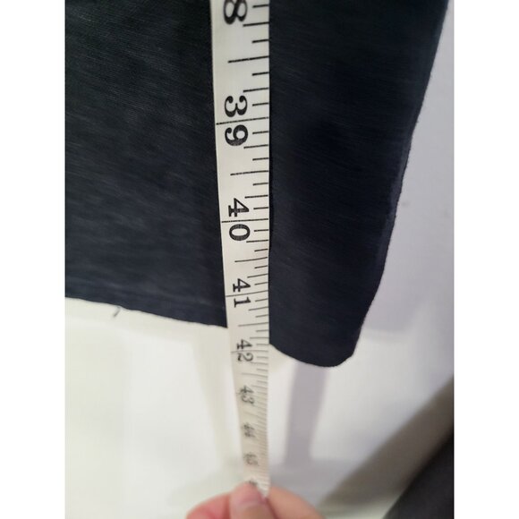 Croft & Barrow Women's XL Black Sleeveless Ruffle V Neck Dress Linen Blend - Picture 6 of 7